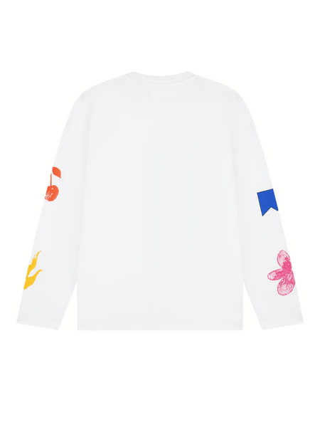Croyez Sketched Longsleeve T-Shirt - White Croyez Croyez Sketched Longsleeve T-Shirt - White