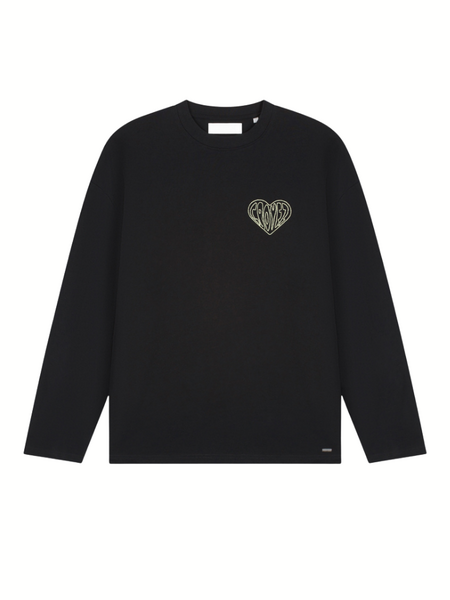 Croyez Stitched Heart Longsleeve T-Shirt - Black Croyez Croyez Stitched Heart Longsleeve T-Shirt - Black