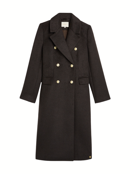Josh V Rebecca Coat - Dark Brown Melange Josh V Josh V Rebecca Coat - Dark Brown Melange