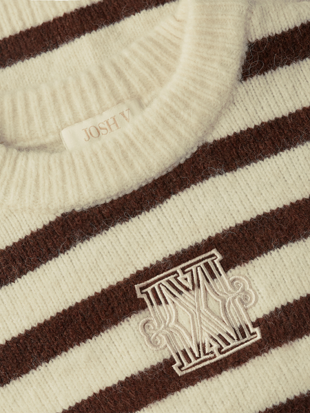 Josh V Ize Sweater - Brown Stripe Josh V Josh V Ize Sweater - Brown Stripe