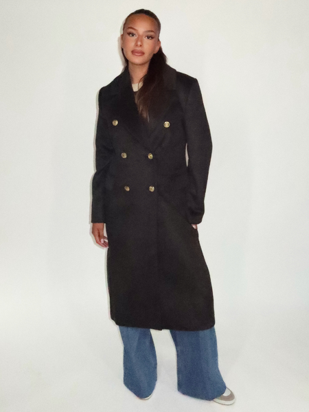 Josh V Rebecca Coat - Dark Brown Melange