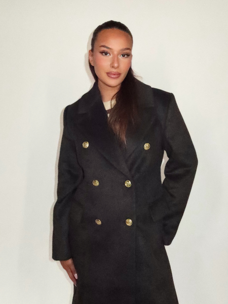 Josh V Rebecca Coat - Dark Brown Melange Josh V Josh V Rebecca Coat - Dark Brown Melange