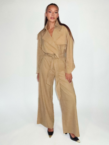 Josh V Josh V Tone Jumpsuit - Light Camel Melange Josh V Tone Jumpsuit - Light Camel Melange