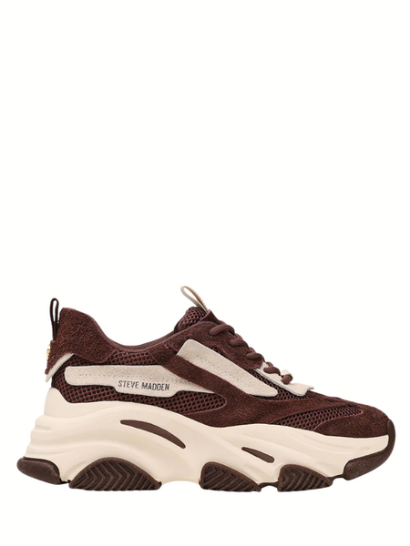 Steve Madden Possession-E Sneaker - Brown/Off White Steve Madden Steve Madden Possession-E Sneaker - Brown/Off White