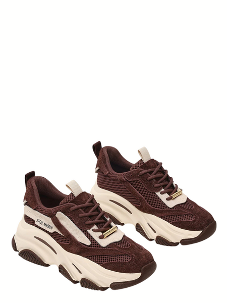 Steve Madden Possession-E Sneaker - Brown/Off White Steve Madden Steve Madden Possession-E Sneaker - Brown/Off White