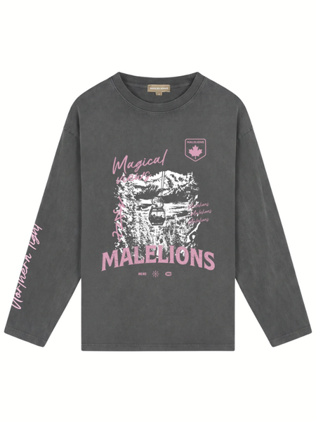 Malelions Women Slopes Longsleeve T-Shirt - Acid Wash Malelions Malelions Women Slopes Longsleeve T-Shirt - Acid Wash