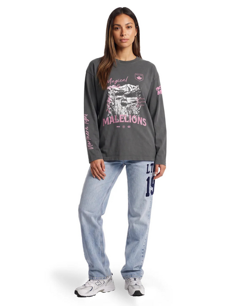 Malelions Women Slopes Longsleeve T-Shirt - Acid Wash Malelions Malelions Women Slopes Longsleeve T-Shirt - Acid Wash