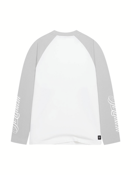 JorCustom SleeveHandscript2.0 Raglan Longsleeve - White-LightGrey JorCustom JorCustom SleeveHandscript2.0 Raglan Longsleeve - White-LightGrey