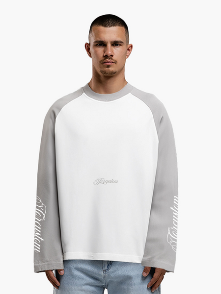 JorCustom SleeveHandscript2.0 Raglan Longsleeve - White-LightGrey JorCustom JorCustom SleeveHandscript2.0 Raglan Longsleeve - White-LightGrey