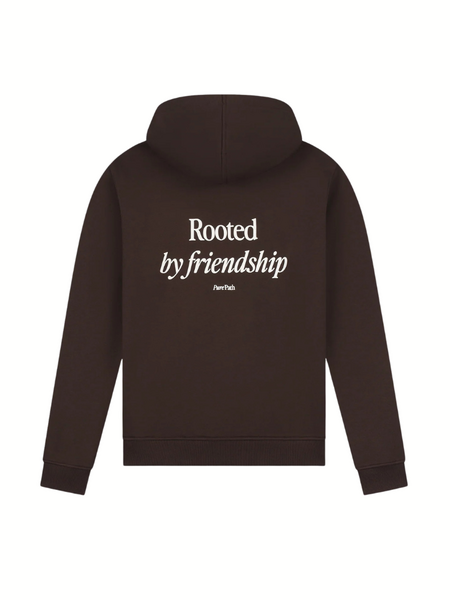 Pure Path Rooted by Friendship Hoodie - Dark Brown