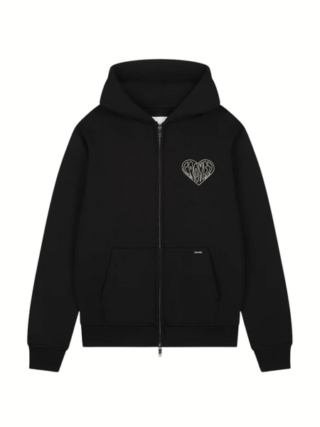 Croyez Stitched Heart Zip Hoodie - Black/Light Yellow Croyez Croyez Stitched Heart Zip Hoodie - Black/Light Yellow