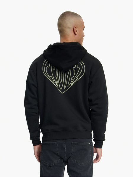 Croyez Stitched Heart Zip Hoodie - Black/Light Yellow Croyez Croyez Stitched Heart Zip Hoodie - Black/Light Yellow