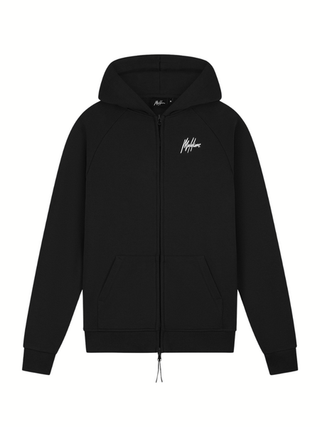 Malelions Sport Logo Raglan Zip Hoodie - Black