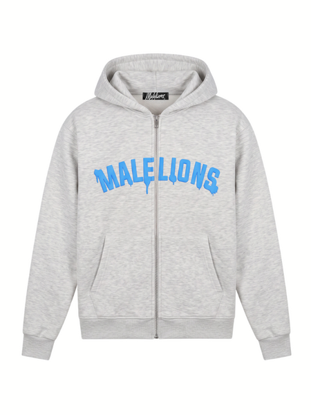 Malelions Malelions Society Club Zip Hoodie - Grey Melange Malelions Society Club Zip Hoodie - Grey Melange