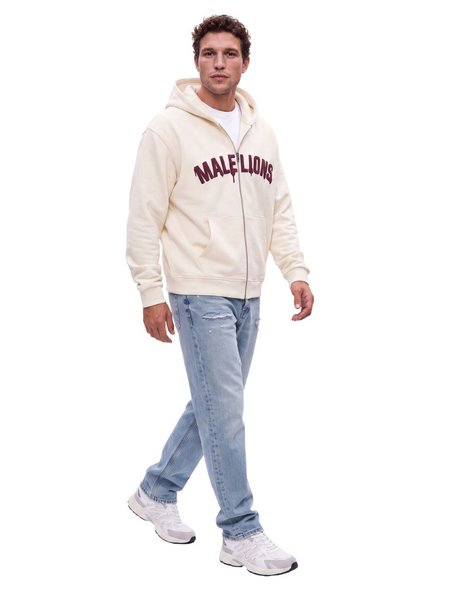 Malelions Society Club Zip Hoodie - Off White Malelions Malelions Society Club Zip Hoodie - Off White