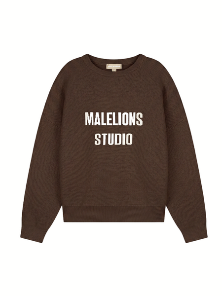 Malelions Women Heavy Knitted Sweater - Dark Brown Malelions Malelions Women Heavy Knitted Sweater - Dark Brown