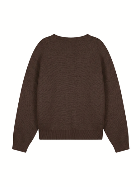 Malelions Women Heavy Knitted Sweater - Dark Brown Malelions Malelions Women Heavy Knitted Sweater - Dark Brown