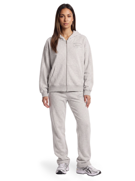 Malelions Women Contrast Zip Hoodie - Grey Melange Malelions Malelions Women Contrast Zip Hoodie - Grey Melange