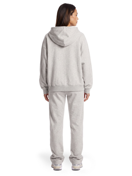 Malelions Women Contrast Zip Hoodie - Grey Melange Malelions Malelions Women Contrast Zip Hoodie - Grey Melange