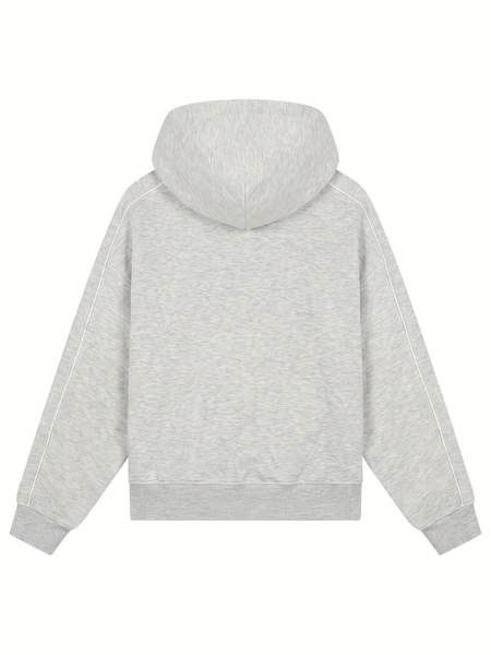 Malelions Women Contrast Zip Hoodie - Grey Melange Malelions Malelions Women Contrast Zip Hoodie - Grey Melange
