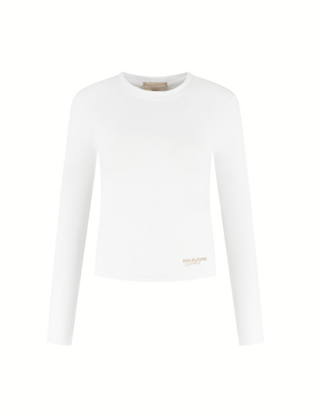 Malelions Malelions Women Members Society Longsleeve Top - White