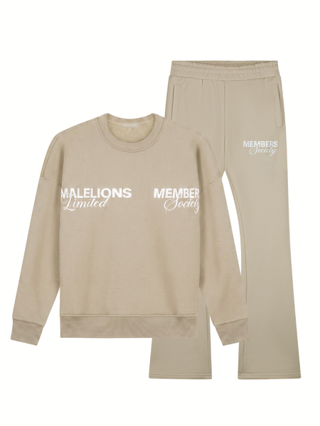 Malelions Malelions Women Members Society Straight Leg Combi-set - Beige Malelions Women Members Society Straight Leg Combi-set - Beige