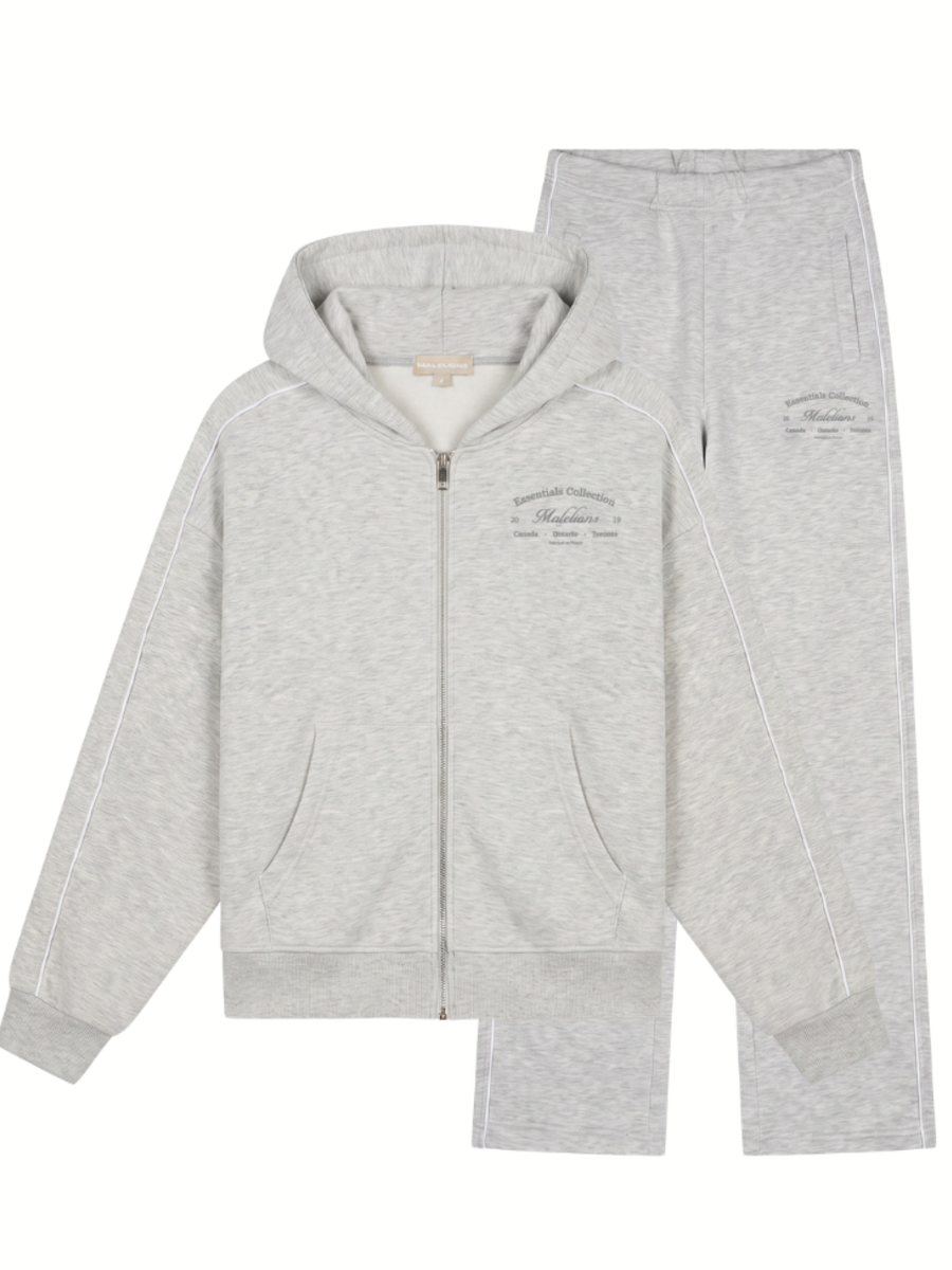 Malelions Women Contrast Combi-set - Grey Melange Malelions Malelions Women Contrast Combi-set - Grey Melange