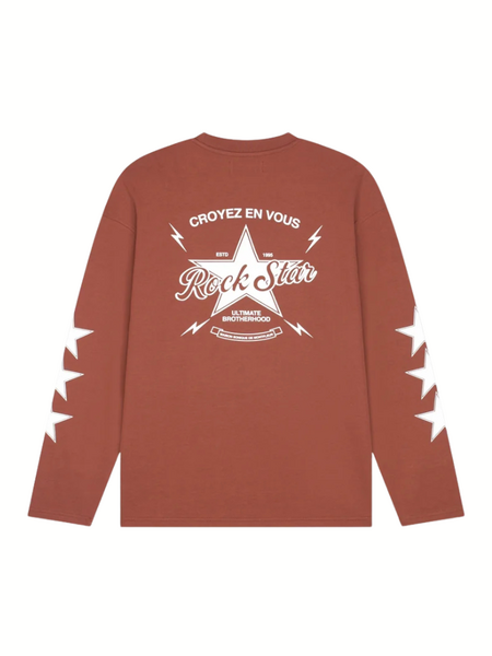 Croyez Rockstar Longsleeve T-Shirt - Melted Red Croyez Croyez Rockstar Longsleeve T-Shirt - Melted Red
