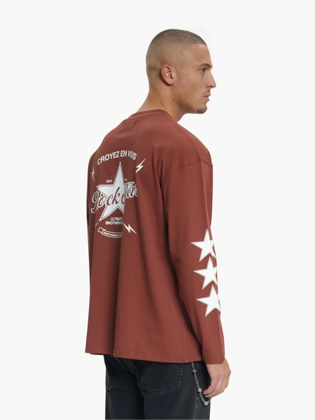 Croyez Rockstar Longsleeve T-Shirt - Melted Red Croyez Croyez Rockstar Longsleeve T-Shirt - Melted Red