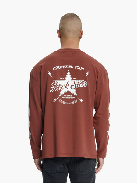 Croyez Rockstar Longsleeve T-Shirt - Melted Red Croyez Croyez Rockstar Longsleeve T-Shirt - Melted Red