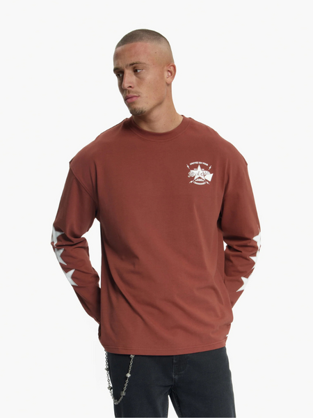 Croyez Rockstar Longsleeve T-Shirt - Melted Red Croyez Croyez Rockstar Longsleeve T-Shirt - Melted Red