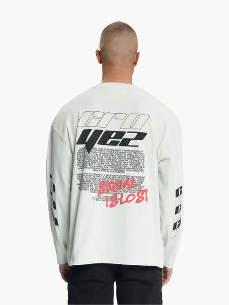 Croyez Lost Signal Longsleeve T-Shirt - Grey Croyez Croyez Lost Signal Longsleeve T-Shirt - Grey
