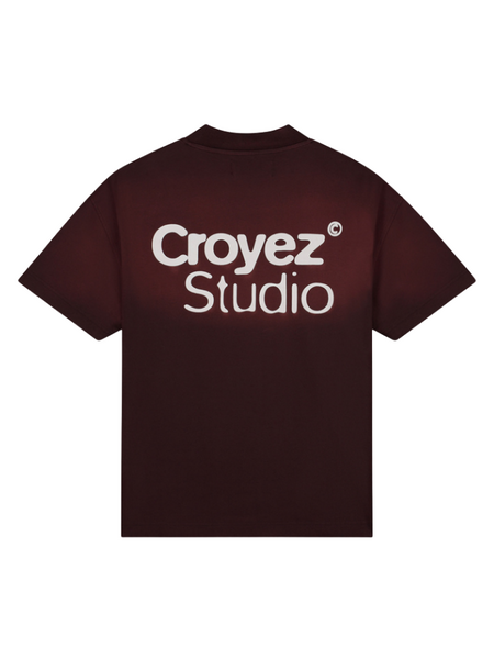 Croyez Studio Faded T-Shirt - Raisin Red Croyez Croyez Studio Faded T-Shirt - Raisin Red