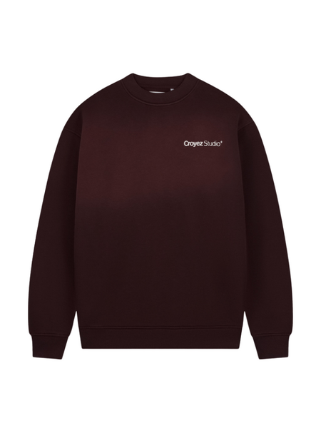Croyez Studio Faded Sweater - Raisin Red Croyez Croyez Studio Faded Sweater - Raisin Red