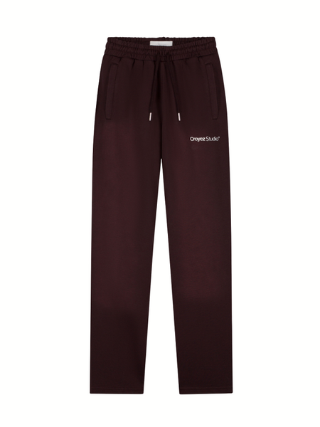 Croyez Studio Faded Straight Leg Sweatpants - Raisin Red