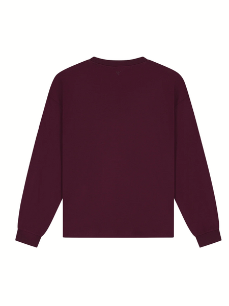 Pure Path Inititials Pocket Longsleeve T-Shirt - Wine Red Pure Path Pure Path Inititials Pocket Longsleeve T-Shirt - Wine Red
