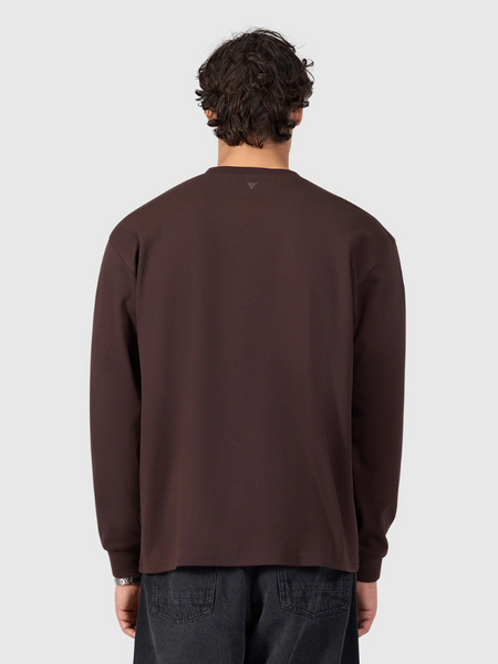 Pure Path Inititials Pocket Longsleeve T-Shirt - Dark Brown Pure Path Pure Path Inititials Pocket Longsleeve T-Shirt - Dark Brown