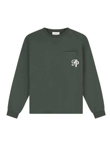 Pure Path Inititials Pocket Longsleeve T-shirt - Dark Army Pure Path Pure Path Inititials Pocket Longsleeve T-shirt - Dark Army