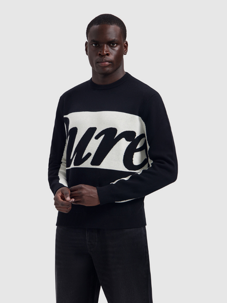 Pure Path Contrast Pure Sweater - Black Pure Path Pure Path Contrast Pure Sweater - Black