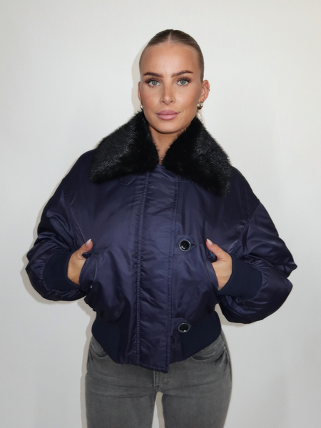 The Stand Studio The Stand Studio Gem Jacket - Navy The Stand Studio Gem Jacket - Navy