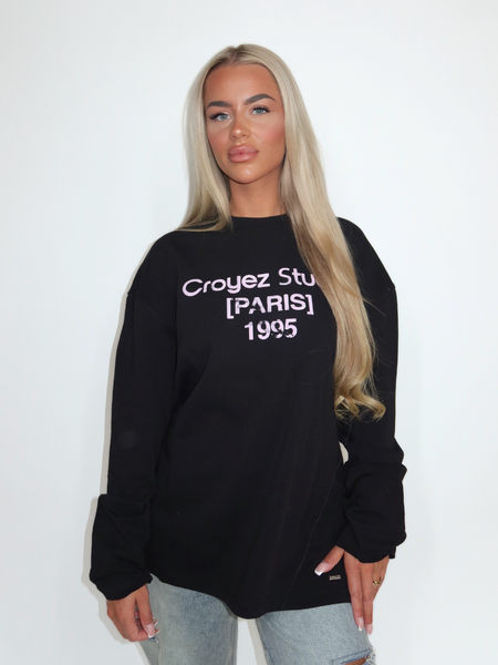 Croyez Croyez Women Studio Damaged Longsleeve T-Shirt - Black Croyez Women Studio Damaged Longsleeve T-Shirt - Black