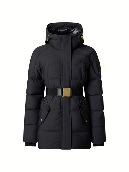 Moose Knuckles Women Gilded 3Q Jacket - BLK W/BLK SH Moose Knuckles Moose Knuckles Women Gilded 3Q Jacket - BLK W/BLK SH
