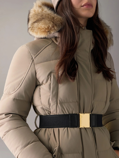 Moose Knuckles Women Gilded 3Q Jacket - Ashen W/Bronze SH Moose Knuckles Moose Knuckles Women Gilded 3Q Jacket - Ashen W/Bronze SH