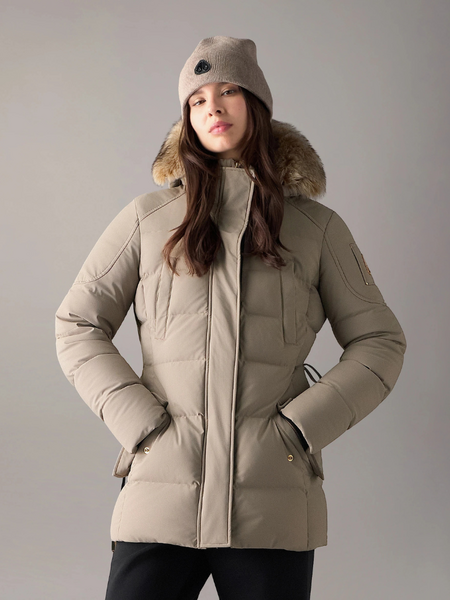 Moose Knuckles Moose Knuckles Women Gilded 3Q Jacket - Ashen W/Bronze SH Moose Knuckles Women Gilded 3Q Jacket - Ashen W/Bronze SH