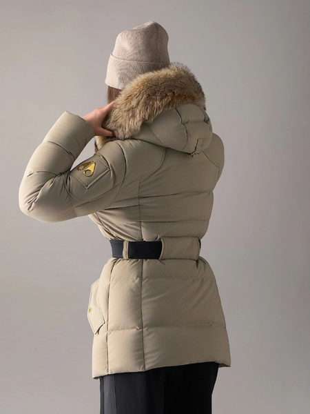 Moose Knuckles Women Gilded 3Q Jacket - Ashen W/Bronze SH Moose Knuckles Moose Knuckles Women Gilded 3Q Jacket - Ashen W/Bronze SH