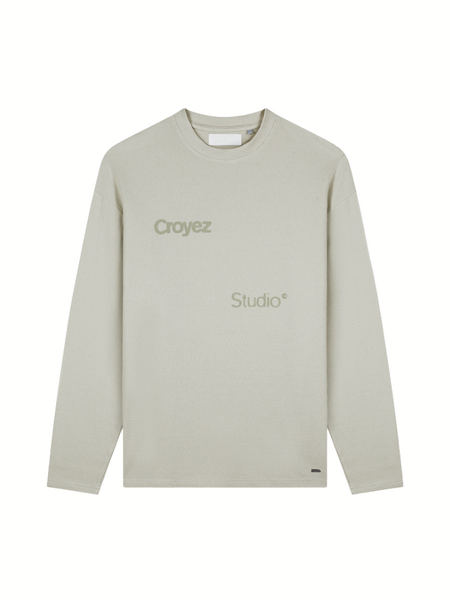 Croyez Croyez Studio Waffle Longsleeve T-Shirt - Light Beige