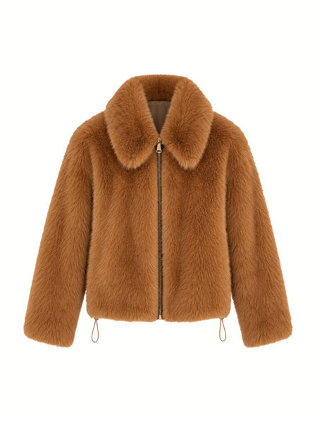 Nikkie Nikkie Annoa Faux Fur Jacket - Indian Tan