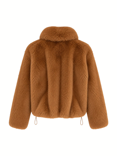 Nikkie Nikkie Annoa Faux Fur Jacket - Indian Tan