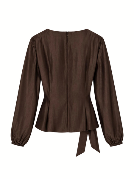 Nikkie Porlamar LS Top - Chocolate Brown Nikkie Nikkie Porlamar LS Top - Chocolate Brown