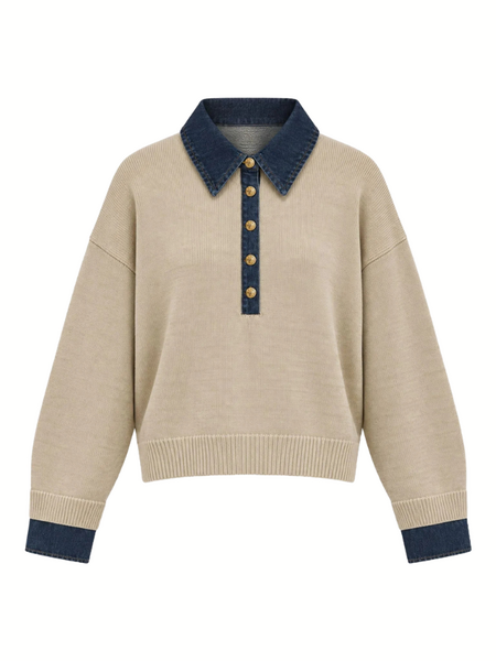 Fifth House Poety Sweater - Camel Melange Fifth House Fifth House Poety Sweater - Camel Melange